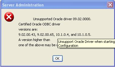 Unsupport Oracle Driver when starting StarTeam Configuration