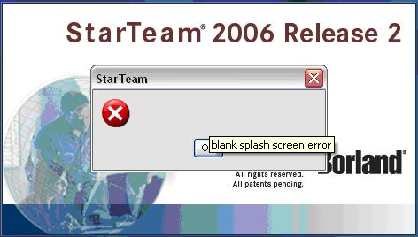 blank splash screen error